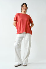 Relaxed Prima Oversized Tee - BarBelles Boutique
