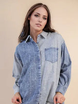 Mineral Washed Striped Top