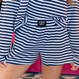Stay Cozy Stay Chic Stripe Shorts